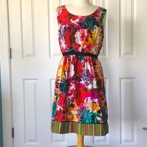 NY & Co. sleeveless floral dress. Size L